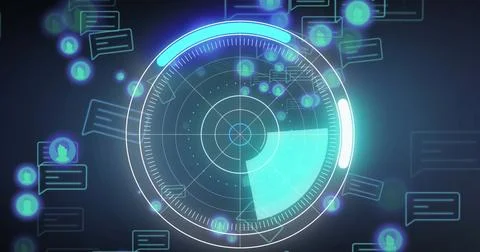 Round scanner over multiple graphs against round scanner and data processing on 스톡 사진