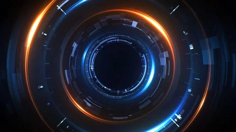 Round sci-fi element for futuristic core visualizer concept. Stock Footage 136492421