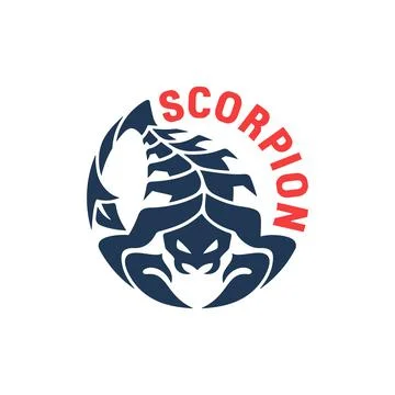 Round scorpion logo.  Stock Illustration