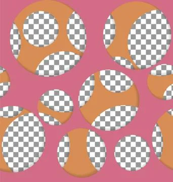 Round seamless pattern of random circles Stock Illustration