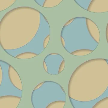 Round seamless pattern of random circles Illustrazione stock