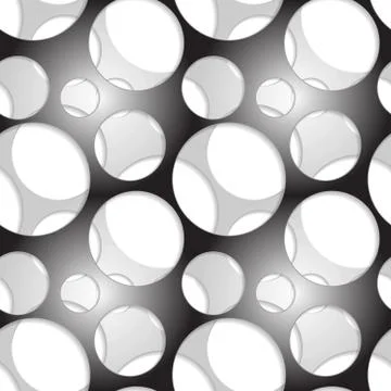 Round seamless pattern of random circles Illustrazione stock