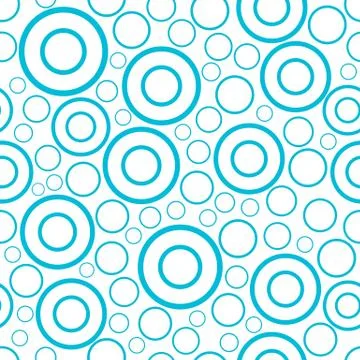 Round seamless pattern of random circles and rings ornament background Illustrazione stock