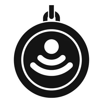 Round sensor icon showing wifi signal for people presence detection 스톡 일러스트