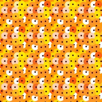 Round sequins seamless pattern bright background, golden metallic pink, rose  Illustrazione stock