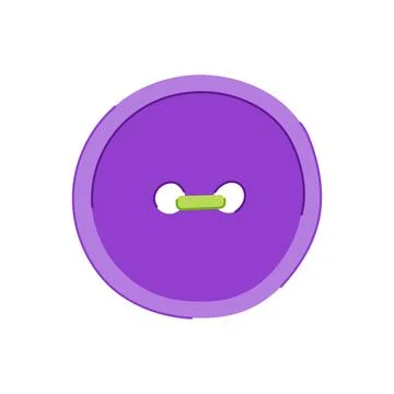Round sewing button cartoon vector illustration Stock Illustration
