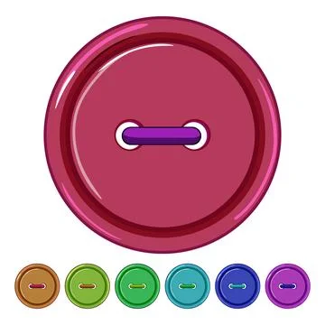Round sewing button cartoon vector graphic イラスト素材