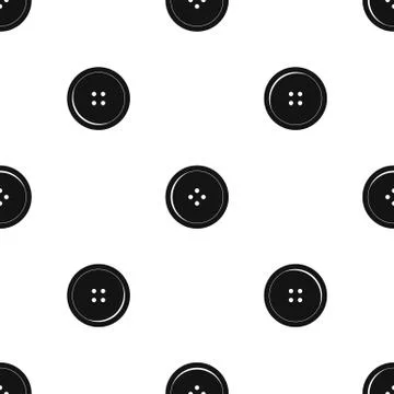 Round sewing button pattern seamless black Stock Illustration