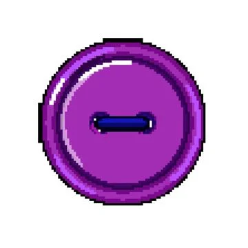Round sewing button pixel art vector illustration Stock Illustration
