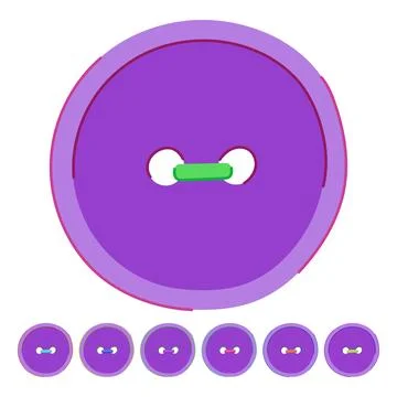Round sewing button vector cartoon graphic Illustrazione stock