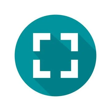 Round shaded scan icon. Vector. Stock Illustration