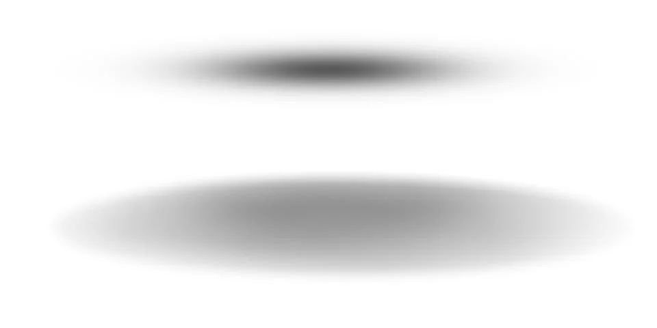 Round shadows set on transparent background in vector format Stock Illustration