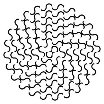 Round shape with circle dots. Vector chain template texture. 库存插图