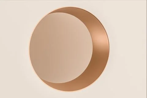 Round shape, circular shelf or niche for placing object. platform for product Stock Photos