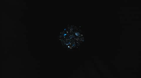 Round shape confetti fly after being exploded. 4K 30fps. Slow Motion. Stock Footage 55534323