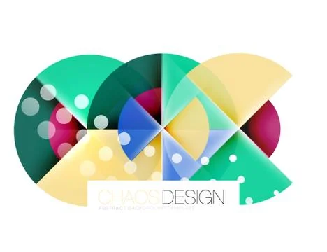 Round shape elements composition. Abstract background Illustrazione stock