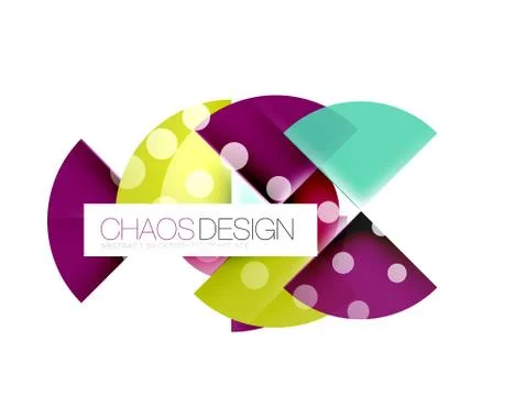 Round shape elements composition. Abstract background Illustrazione stock