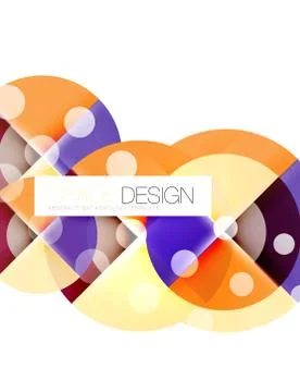 Round shape elements composition. Abstract background Illustrazione stock