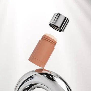 Round shape foundation Stick packaging, Luxury Rotating Solid Cream Tube Stock Illustration