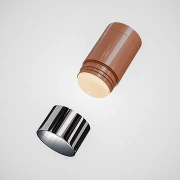 Round shape foundation Stick packaging, Luxury Rotating Solid Cream Tube 스톡 일러스트