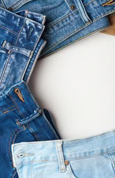 Round shape jeans boarder Stockfoto's