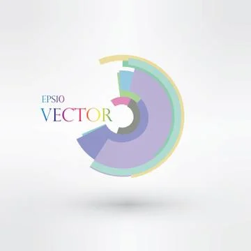 Round shape. Logo design. Vector illustration 스톡 일러스트