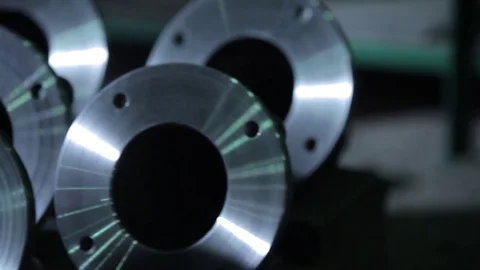 Round shape metal details Stock Footage 76594969