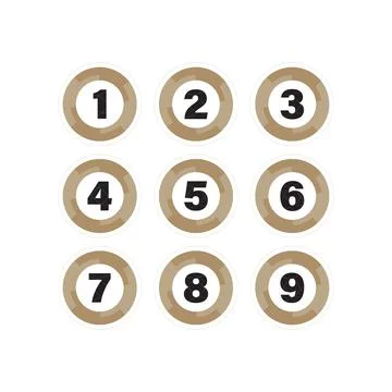 Round shaped bullet icon set Stock-Illustration