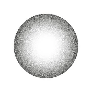 Round shaped dotted object, stipple elements. Fading gradient. Stippling 스톡 일러스트