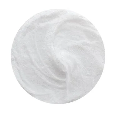 Round shaped face cream texture on a white background. Hand and skin cream .. Stock Photos