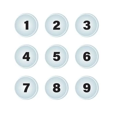 Round shaped grey colored bullet icon set Stock-Illustration