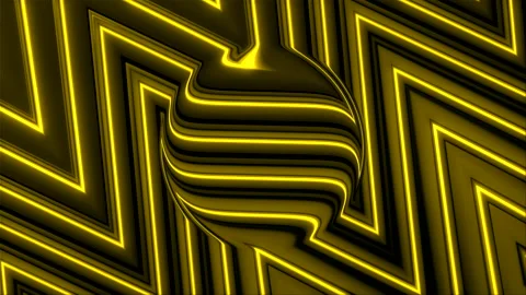 Round shaped object with the same zig zag pattern as on the background, seamless Video stock 190003785