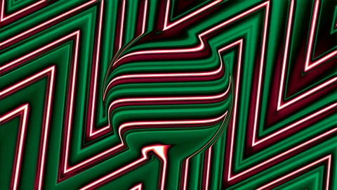 Round shaped object with the same zig zag pattern as on the background, seamless Video stock 190911490