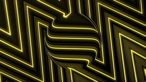 Round shaped object with the same zig zag pattern as on the background. Motion Stock Illustration