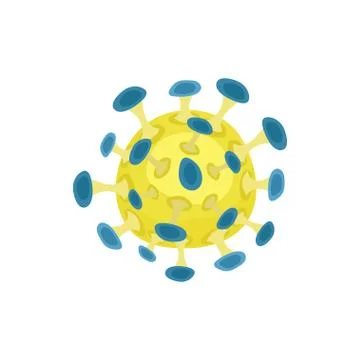 Round-shaped pathogenic bacteria or virus under microscope. Dangerous Stock Illustration