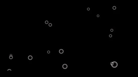 Round shaped water bubble illustration video Stock Footage 342924196