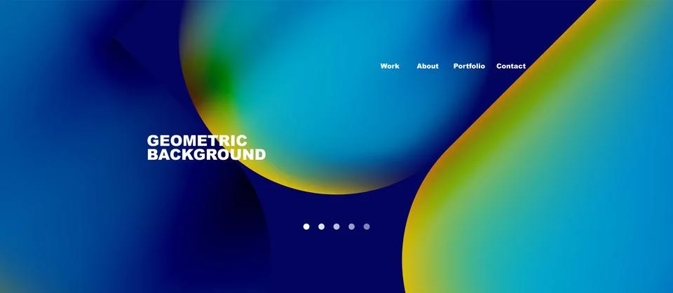 Round shapes and circles with liquid gradients Stock Illustration