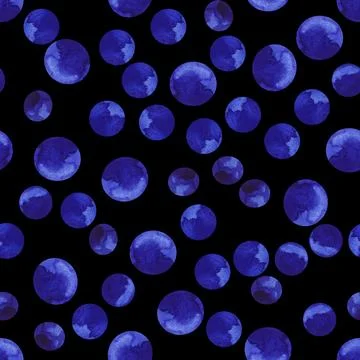 Round shapes, circles of drops, hand-drawn on a dark background. Abstract Stock Illustration