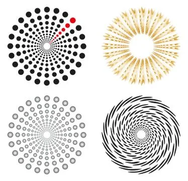 Round shapes set Stock Illustration