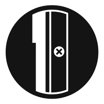 Round sharpener icon, simple style Stock Illustration