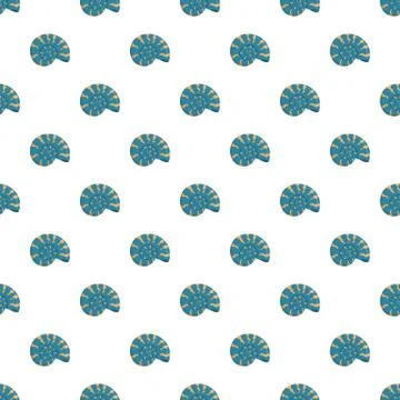 Round shell pattern seamless vector Stock Illustration