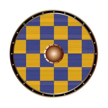 Round Shield With the Flag Of Surrey Stock Illustration