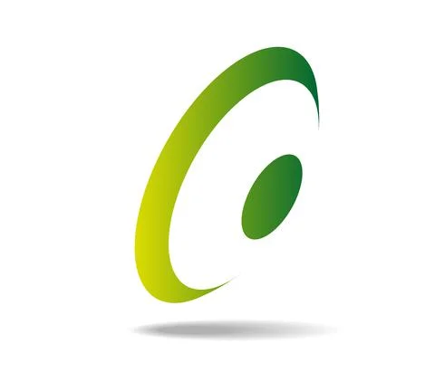 Round shield with green and white rings. Stock Illustration