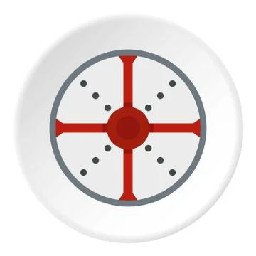 Round shield icon circle Illustration