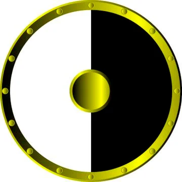 Round shield Illustrazione stock