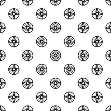 Round shield pattern, simple style Stock Illustration