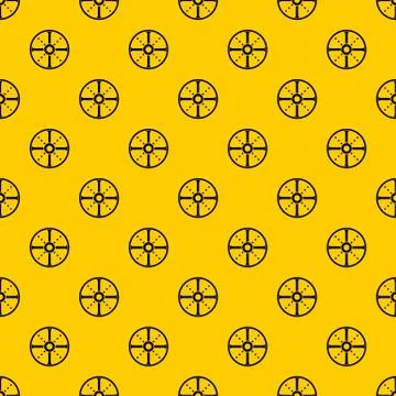 Round shield pattern vector Stock Illustration