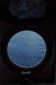 Round ship window Stock Photos