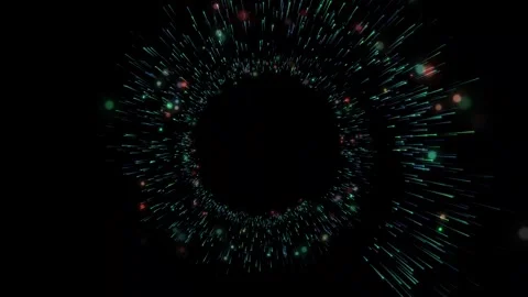 Round show motion line animation. Colorful Line Animation. Abstract Line Ani Stock Footage 277501357