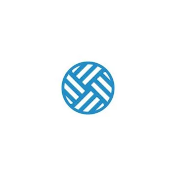 Round simple icon logo for textile Illustrazione stock